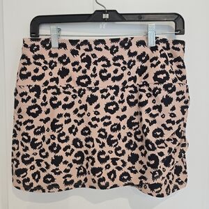 Swimskirt Stylish Leopard Print Rouching On Side Split Seam Side Size Large‎